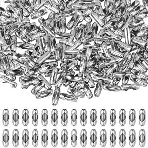 200Pcs Ball Chain Connector Clasps Fits 2.4mm Beaded Ball Chain, Roller Blind Ball Chain Cord Connector Clips Jewelry Making Accessories Clips for DIY Crafts