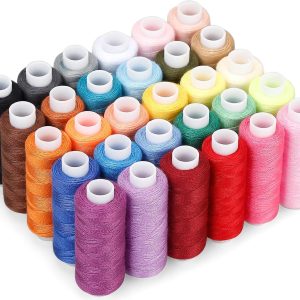 CiaraQ Sewing Threads Kits, 30 Colors Polyester 250 Yards Per Spools for Hand Sewing & Embroidery