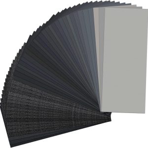 Sand Paper, 48 PCS Sandpaper, 120 to 5000 Assorted Grit Sandpaper Sheets, 9 x 3.6 Inch Premium Wet Dry Sandpaper for Wood Furniture Finishing, Metal Sanding, Automotive Polishing