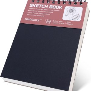 Sketch Book, 5.5" x 8.5" Sketchbook with 100 Sheets (68lb/100gsm), 1 Pack Drawing Pad Sketchbook for Drawing, Acid Free Drawing Book Sketch Pad Sketch Book for Kids Adults Beginners Artists (1 Pack)